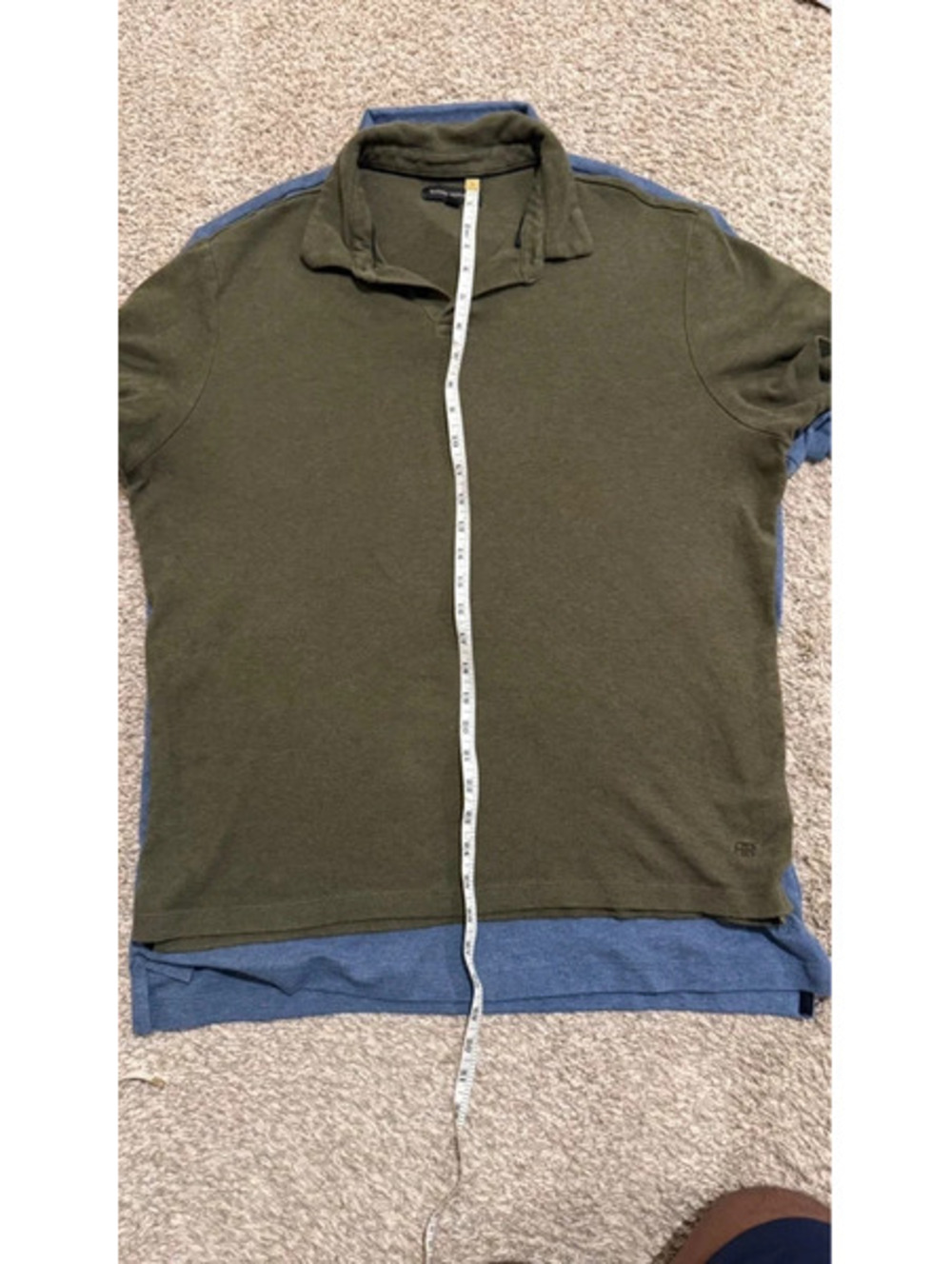 Banana Republic Luxe Touch Polo Lot 2 L Blue Olive Cotton